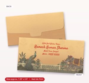 Traditional Peacock & Elephant Shagun Envelopes...