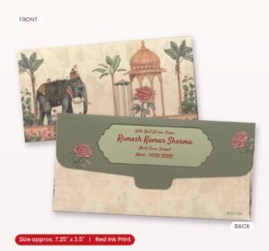 Classic Elephant Motif Shagun Lifafa – Ideal for Weddings & Festive Eventshindi..