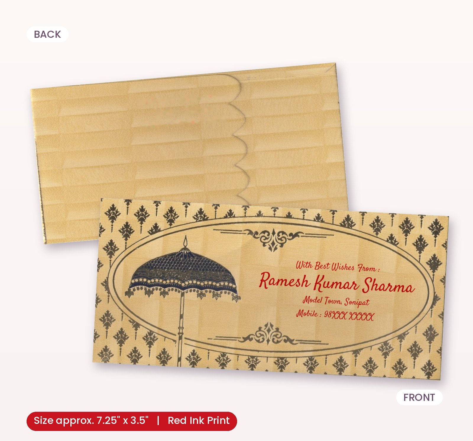 Luxury Golden Umbrella Envelopes – A Beautiful Way to Share Your Wishes..