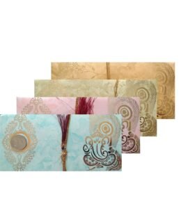 Multicolor Fancy Wedding Shagun Gift Money Envelopes/ Lifafa with coin | Online Customized with Name printed  - 100 Pcs.