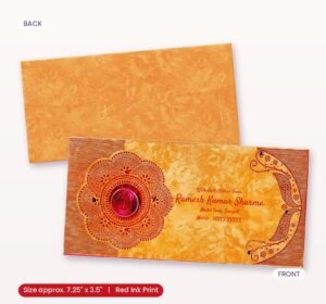 Yellow Colour Fancy Wedding Shagun Gift Money Envelopes/ Lifafa with coin | Online Customized with Name printe