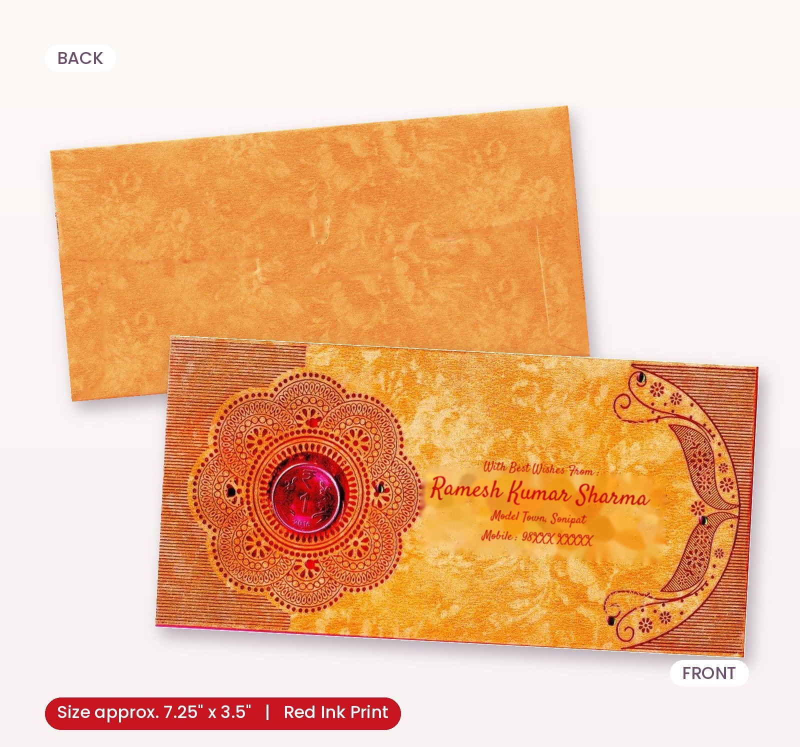 Yellow Colour Fancy Wedding Shagun Gift Money Envelopes/ Lifafa with coin | Online Customized with Name printe