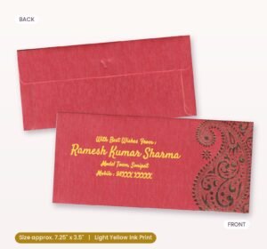 Red Colour Carry Designer Shagun Wedding Envelope