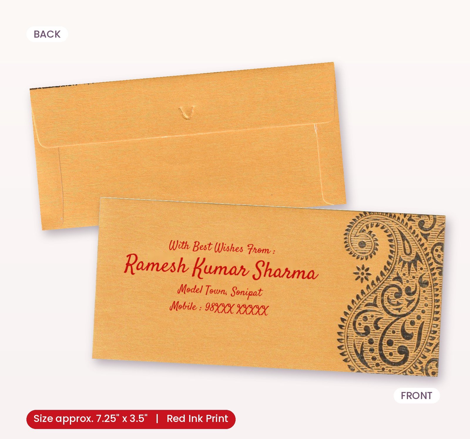 Yellow Colour Carry Designer Shagun Wedding Envelope