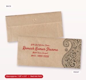 Golden Colour Carry Designer Shagun Wedding Envelope